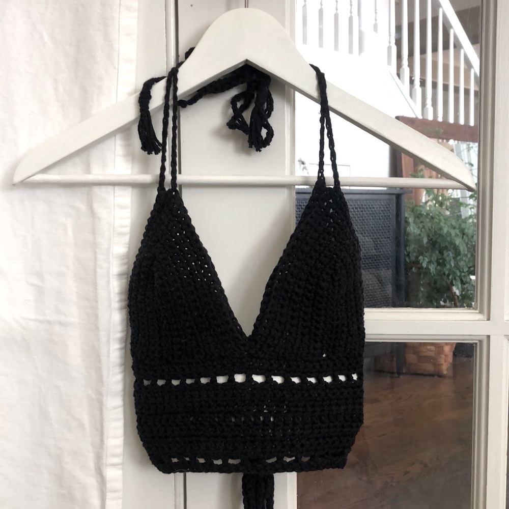 Bohemian Crochet Crop Top Handmade